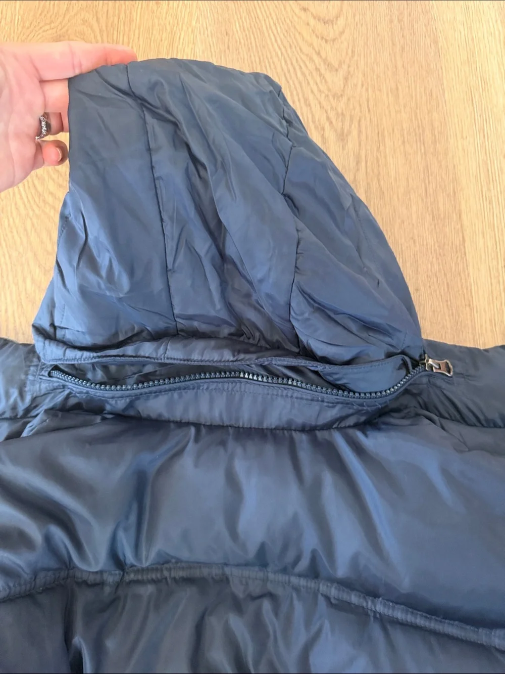 GAP Navy down Puffer Jacket with Yellow Lining